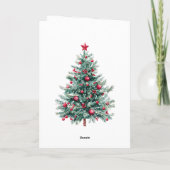 Rode groene kerstman kaart (Achterkant)