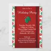 Rode groene kerstvakantie kaart (Voorkant)