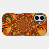 Rode groene kool Retro  bloemen design Case-Mate iPhone Case (Achterkant (horizontaal))