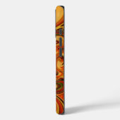 Rode groene kool Retro  bloemen design Case-Mate iPhone Case (Achterkant / Links)