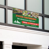 Rode Groene Logo Foto Catering Marketing Spandoek (Buitenkant Gebouw)