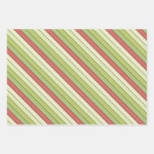 Rode groene meloen kleur strepen op Waterverf papi Inpakpapier Vel (Voorkant 2)