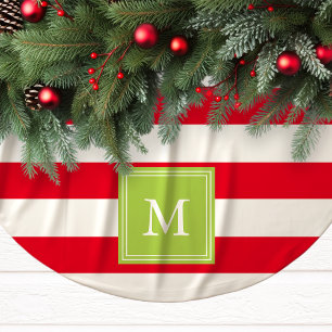 Rode & Groene Monogram Gestreept Kerstboom Kleed Rok