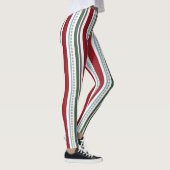Rode/groene multi-stripe Leggings voor vrouwen (Rechts)