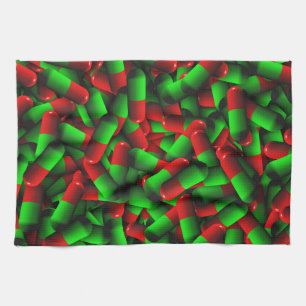 rode groene pillen theedoek