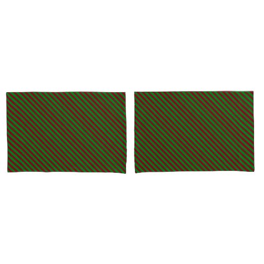 Rode & groene strepen glitters kussensloop (Voorkant-Set)
