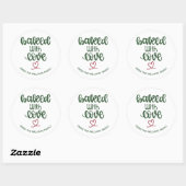 Rode groene vlek met liefdeshomemade, sticker (Vel)