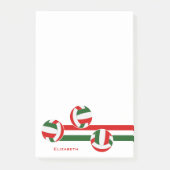 Rode Groene Volleyballen Aangepaste Speler Naam Post-it® Notes (Voorkant)