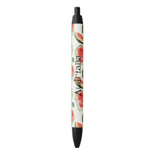 Rode Groene Watermeloen Harten Zwarte Inkt Pen
