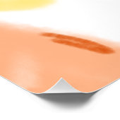 Rode groene waterverf abstracte kunst perfect poster (Hoek)