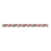 Rode Groene Witte Snoep Stripes Grosgrain Lint (Voorkant)