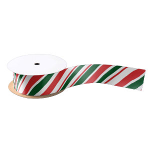 Rode Groene Witte Snoep Stripes Lint