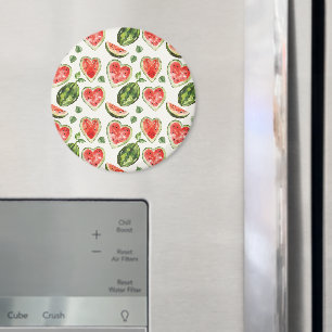 Rode Groene Witte Watermeloenen Harten Magneet