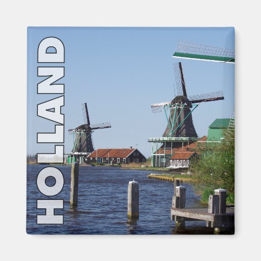  rode groene zaanse schans magneet (Voorkant)