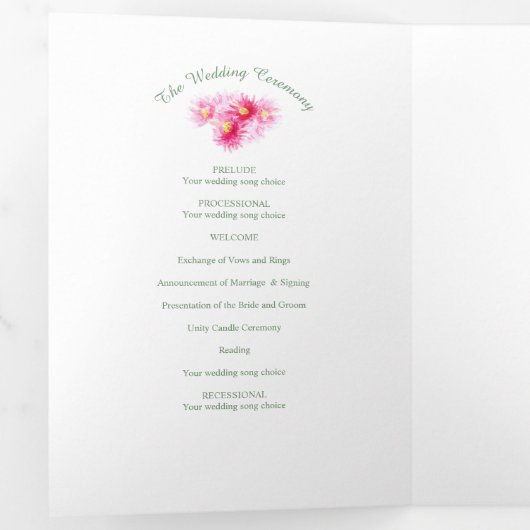 Rode gumnoot eucalyptus bloemen waterverf drieluik programma (Binnenzijde eerst)