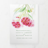 Rode gumnoot eucalyptus bloemen waterverf drieluik programma (Cover)