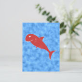 Rode haai. briefkaart (Staand voorkant)