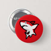 rode haai ronde button 5,7 cm (Voorkant /achterkant)