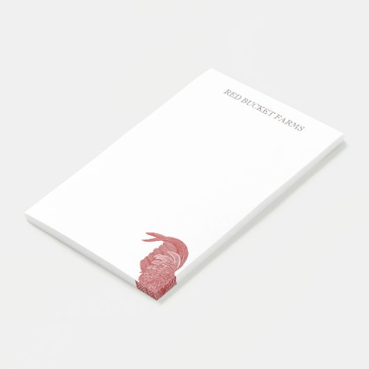 Rode Haan Boerderij Post-it® Notes (Schuin)