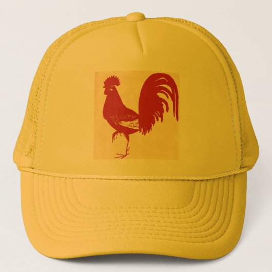 Rode Haan Trucker Pet (Voorkant)