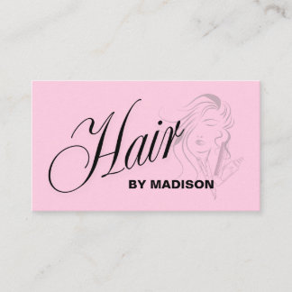 Rode Haarstylist QR Code Visitekaartje