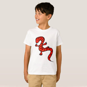 Rode hagedis t-shirt