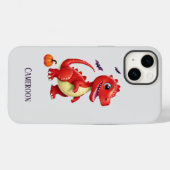 Rode Halloween dinosaurus Case-Mate iPhone Case (Achterkant (horizontaal))