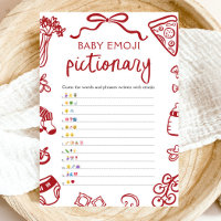 Rode Hand Tekening Italiaanse Baby Emoji Pictionar