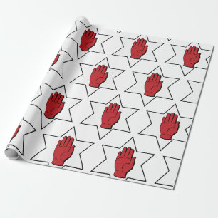Rode hand van de Ulster Cadeaupapier