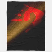 Rode handdruk fleece deken (Voorkant)