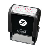 Rode handgeschreven Ex Libris Script aangepaste na Zelfinktende Stempel (Product)