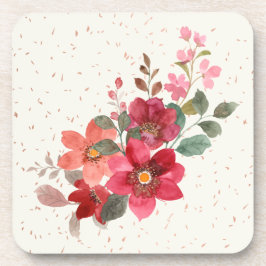 Rode Hard Plastic Onderzetter Set