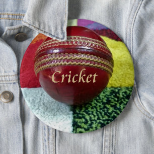 Rode Harde Bal Glory Cricket Ontwerper Notitieboek Ronde Button 6,0 Cm