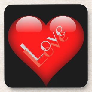 Rode Hart Aantrekkelijke Parijse Liefde Bruiloft Bier Onderzetter