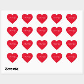 Rode Hart Bedankt Sticker (Vel)