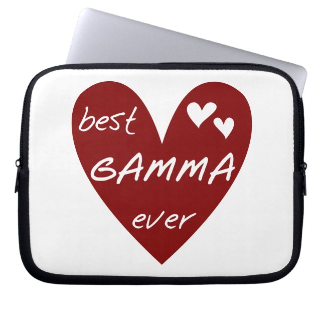 Rode Hart Beste Gamma Ooit Gifts Laptop Sleeve (Voorkant)