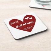 Rode Hart Beste Gammie Ooit Geschenken Drankjes Onderzetter (Linkerzijde)