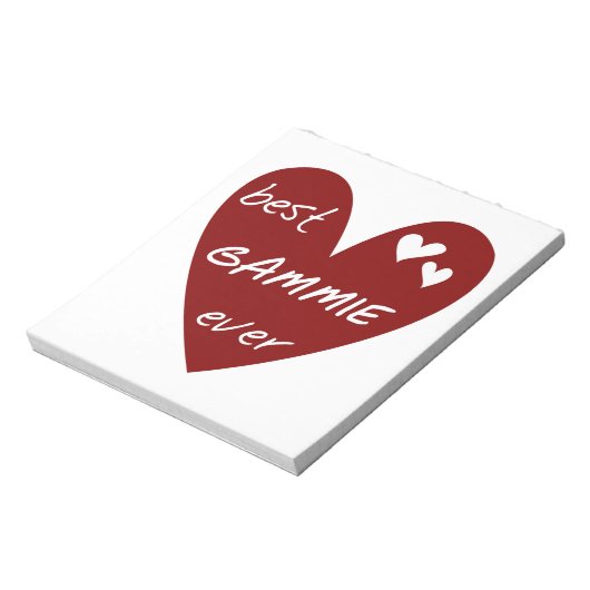Rode Hart Beste Gammie Ooit Geschenken Notitieblok (Gedraaid)