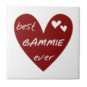 Rode Hart Beste Gammie Ooit Geschenken Tegeltje (Voorkant)