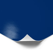 Rode Hart Blauw Moderne Minimalistische Bruiloft Perfect Poster (Hoek)