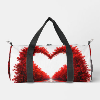 Rode Hart Bospad – Herfst Liefde Natuur Design Plunjezak