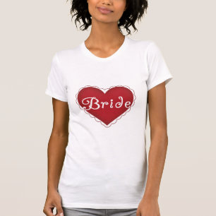 Rode Hart Bruid T-shirt