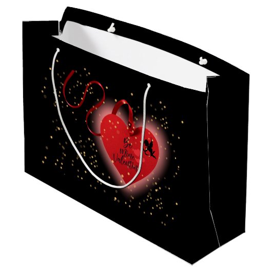 Rode Hart Cadeautas (Achterkant Gekanteld)
