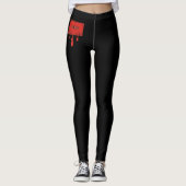 Rode hart cassette leggings (Voorkant)