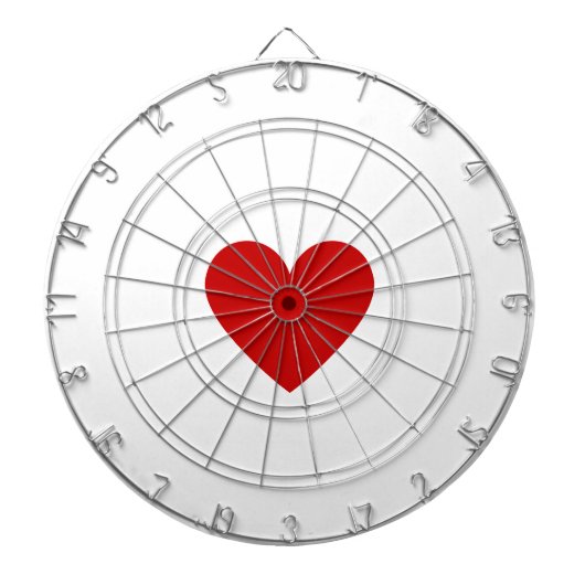 Rode Hart Dartbord (Voorkant)