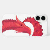 Rode hart draak op wit Case-Mate iPhone case (Achterkant (horizontaal))