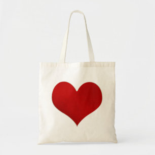 Rode Hart/Faux Folie Tote Bag