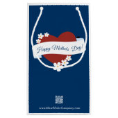 Rode Hart Fijne Moederdag Banner Logo QR-code Klein Cadeauzakje (Achterkant)