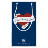 Rode Hart Fijne Moederdag Banner Logo QR-code Klein Cadeauzakje (Voorkant)