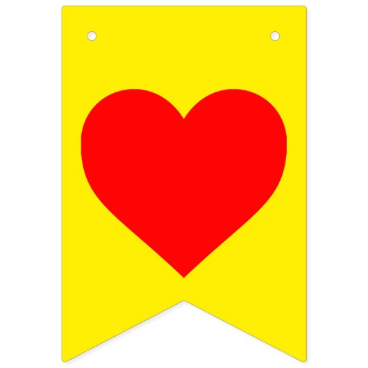 Rode Hart Geel Vlaggetjes (Tweede vlag)